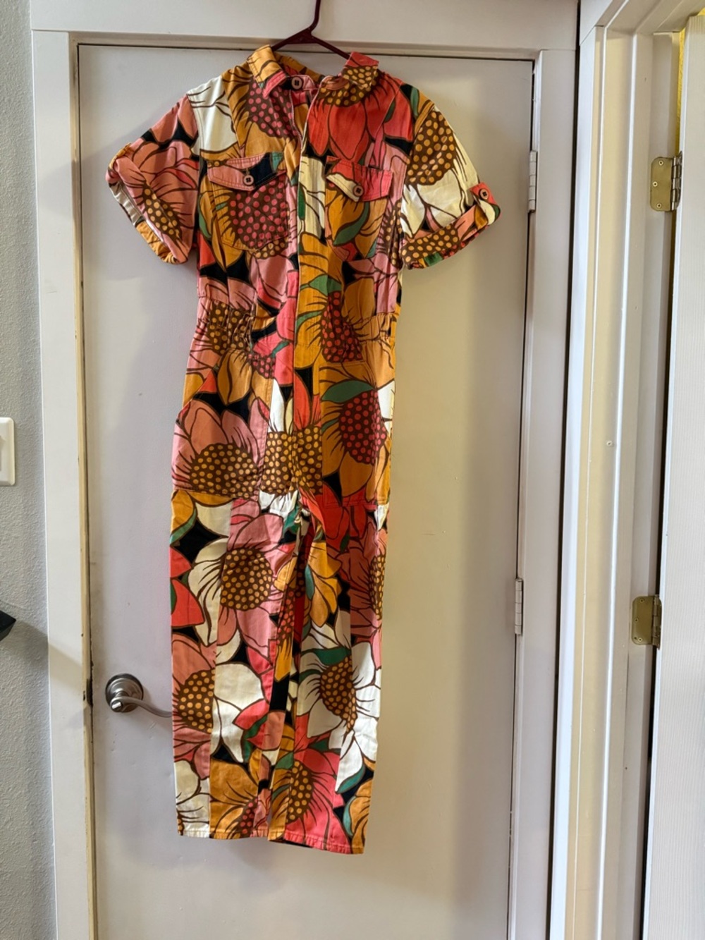 Farm Rio sunflower jumpsuit, size medium